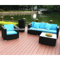 Garden PE rattan furniture aluminum frame pool rattan sofa